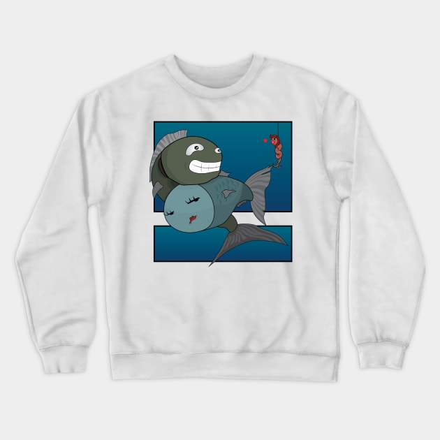 Funny Fishing Comic Crewneck Sweatshirt by RCLWOW